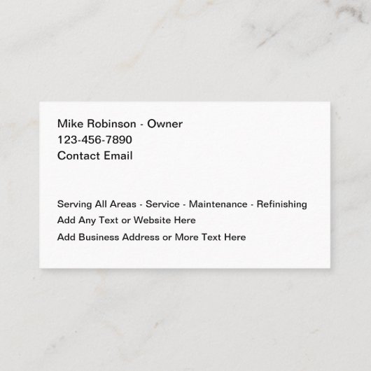 スイミングプールウォーターテーマ名刺 名刺 (裏面)