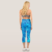 スイミングプールウォーター抽象芸術 カプリレギンス (裏面)