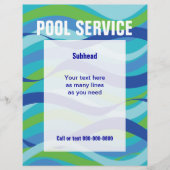 スイミングプールサービスカスタム文字 チラシ (正面)