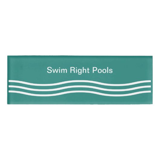 スイミングプールサービススタッフ名タグ 名札 (正面)