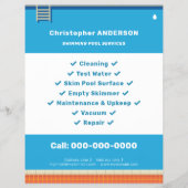 スイミングプールサービスフライヤー チラシ (正面)