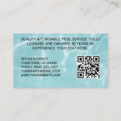 スイミングプールサービスブルーウォータービジネスカード 名刺 (裏面)