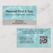 スイミングプールサービスブルーウォータービジネスカード 名刺 (正面/裏面)