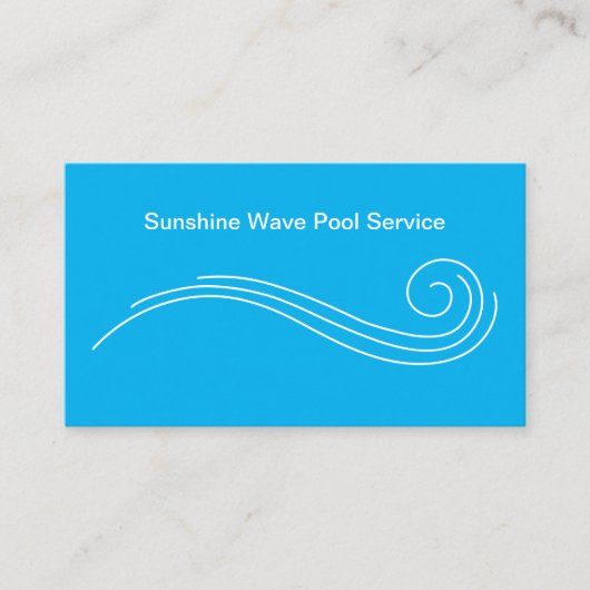 スイミングプールサービスユニークの名刺 名刺 (正面)