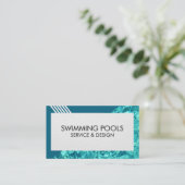 スイミングプールサービス名刺 名刺 (スタンド正面)