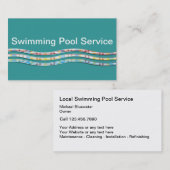 スイミングプールサービス名刺 名刺 (正面/裏面)