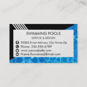 スイミングプールサービス名刺 名刺 (裏面)