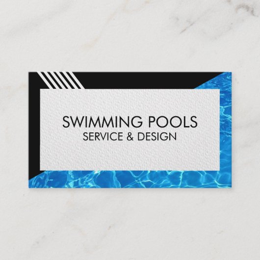 スイミングプールサービス名刺 名刺 (正面)