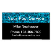 スイミングプールサービス用磁石 マグネット名刺 (正面)