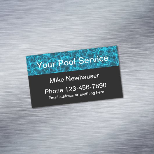 スイミングプールサービス用磁石 マグネット名刺 (インサイチュ)