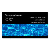 スイミングプールサービス磁気ビジネスカード マグネット名刺 (正面)