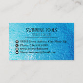 スイミングプールサービス 名刺 (裏面)