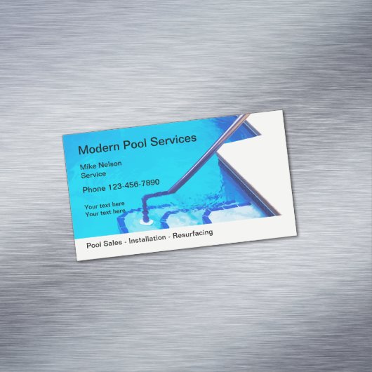 スイミングプールサーモダンビス マグネット名刺 (インサイチュ)