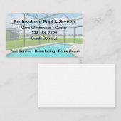 スイミングプールスクリーンの修復シンプル 名刺 (正面/裏面)