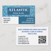 スイミングプールスパサービス名刺 名刺 (正面/裏面)