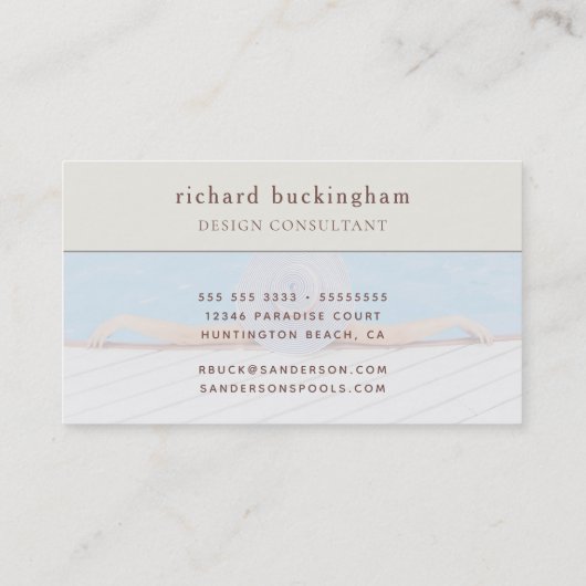 スイミングプールデザイナーの名刺 名刺 (裏面)