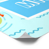 スイミングプールパーティー名ギフト ポスター (角)