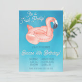 スイミングプールパーティー誕生日パーティー 招待状 (スタンド正面)