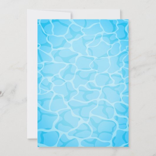 スイミングプールパーティー誕生日招待状 招待状 (裏面)