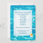 スイミングプールパーティー 招待状 (裏面)