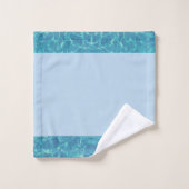 スイミングプールブルー水&ビーチボールバスタオル バスタオルセット (ウォッシュタオル)