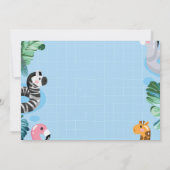 スイミングプールボーイ1stバースデーフォト招待状 招待状 (裏面)