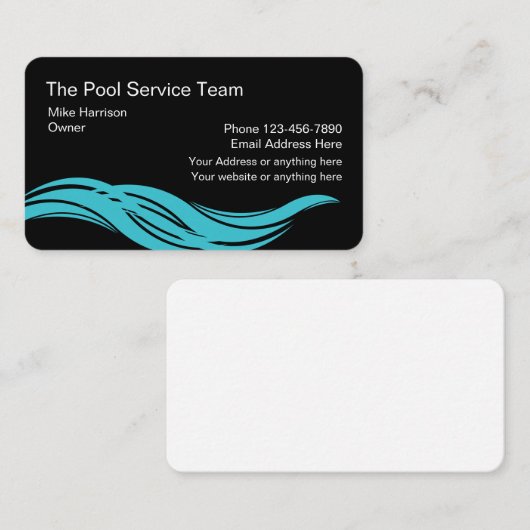 スイミングプールモダンサービス 名刺 (正面/裏面)