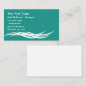 スイミングプールモダンユニーク名刺 名刺 (正面/裏面)