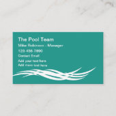 スイミングプールモダンユニーク名刺 名刺 (正面)
