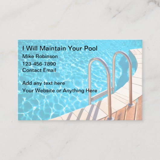 スイミングプールユニーク名刺デザイン 名刺 (正面)
