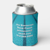 スイミングプール会社またはスイムインストラクターカスタム 缶クーラー (缶正面)