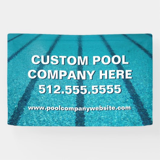 スイミングプール会社カスタムマーケティング 横断幕 (横)