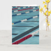 スイミングプール内のプラスチック製のセパレータ カード (黄色い花)