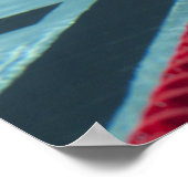 スイミングプール内のプラスチック製のセパレータ ポスター (角)