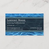 スイミングプール写真 – 名刺 (裏面)