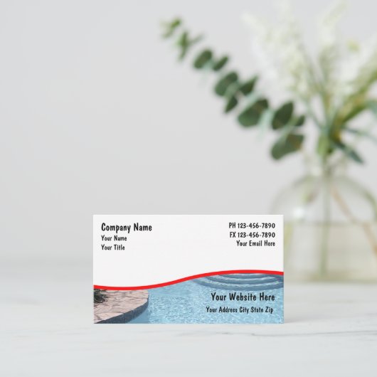 スイミングプール名刺 名刺 (スタンド正面)