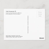 スイミングプール夏期レイクサマセット,イリノイ ポストカード (裏面)