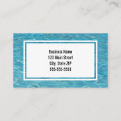 スイミングプール気にアクアスイムフォト 名刺 (裏面)