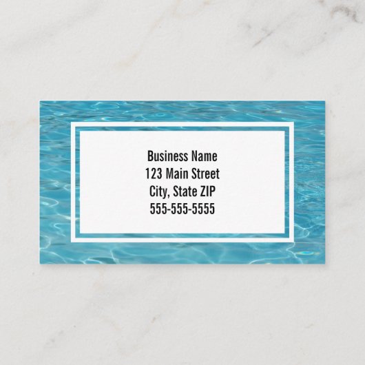 スイミングプール気にアクアスイムフォト 名刺 (裏面)