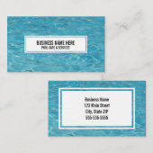 スイミングプール気にアクアスイムフォト 名刺 (正面/裏面)