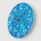 スイミングプール水 ラージ壁時計 (傾斜)