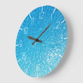 スイミングプール水 ラージ壁時計 (傾斜)