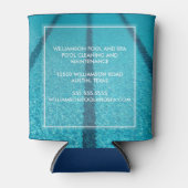 スイミングプール清掃会社ブルーカッコいいスイム 缶クーラー (正面)