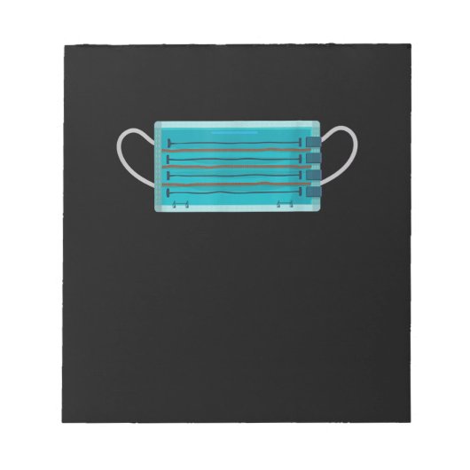 スイミングプール顔マスクマスクミームGag Tシャツ ノートパッド (正面)