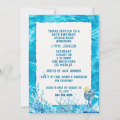 スイミングプール30th誕生日パーティー招待状 招待状 (裏面)