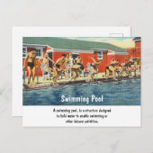 スイミングプール シーズンポストカード (正面/裏面)