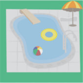 スイミングプール シール (正面)