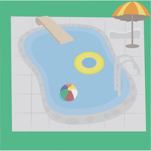 スイミングプール シール (正面)