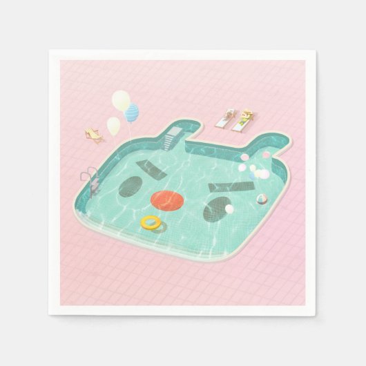 スイミングプール スタンダードカクテルナプキン (正面)