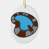 スイミングプール セラミックオーナメント (右)